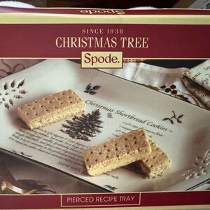 SPODE Christmas Tree Pierced Recipe Tray. 12” long.